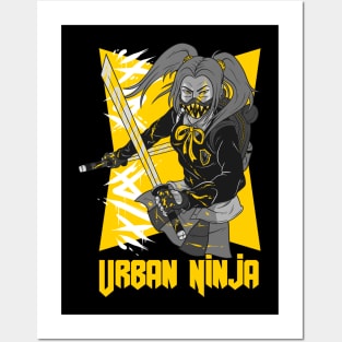 Urban Ninja Girl Posters and Art